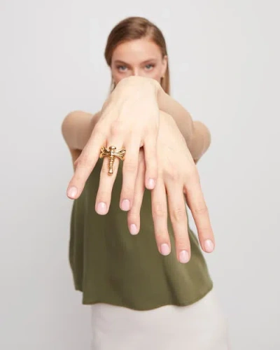 Unode50 Dragonfly Shape Ring In Gold