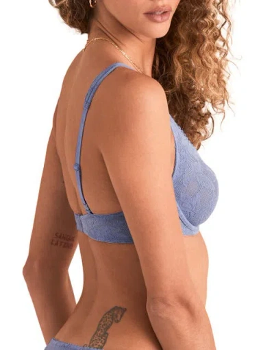 Adore Me Winona Unlined Full Coverage Bra In Blue