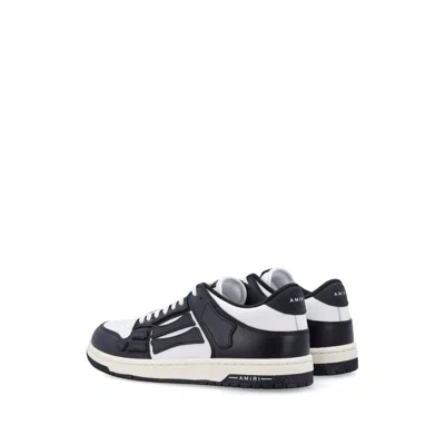 Amiri Skel Top Low Black And White Sneakers With Logo Patch On Thetongue And Contrasting Details On The Si In Black