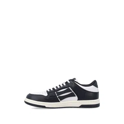 Amiri Skel Top Low Black And White Sneakers With Logo Patch On Thetongue And Contrasting Details On The Si In Black