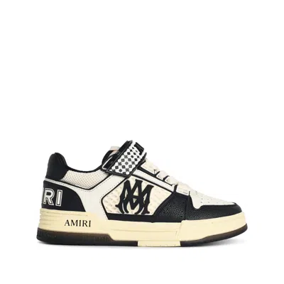 Amiri Men Two-tone Leather And Mesh Ma Skyline Sneakers In Black