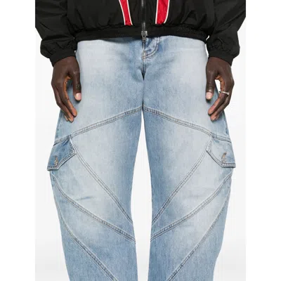 Amiri Blue Cargo Jeans In Blue