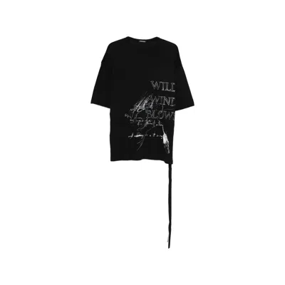 Ann Demeulemeester Printed T-shirt In Black