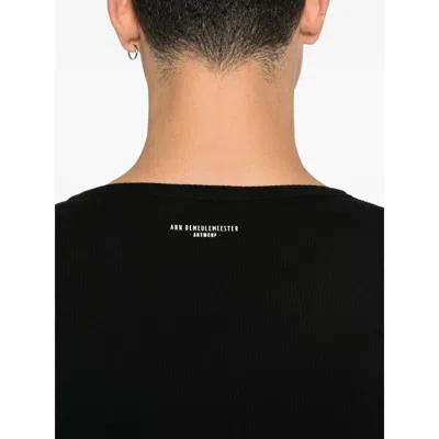 Ann Demeulemeester Greg Slim Fit Long Sleeves T-shirt In Black