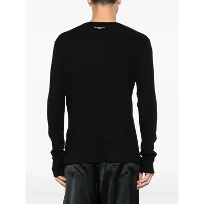 Ann Demeulemeester Greg Slim Fit Long Sleeves T-shirt In Black