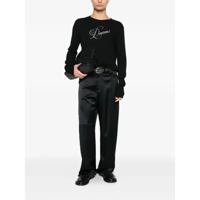 Ann Demeulemeester Greg Slim Fit Long Sleeves T-shirt In Black