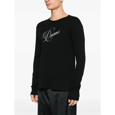 Ann Demeulemeester Greg Slim Fit Long Sleeves T-shirt In Black