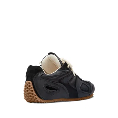 Axel Arigato Slow Runner Black Sneaker With Insert Design And Grooved Sole In Leather And Suede Woman
