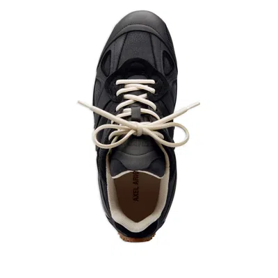 Axel Arigato Slow Runner Black Sneaker With Insert Design And Grooved Sole In Leather And Suede Woman