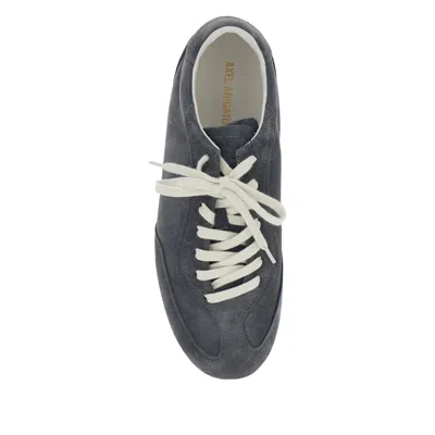 Axel Arigato Daze Runner Grey Sneaker With Logo On The Tongue And Grooved Sole In Suede Man In Gray