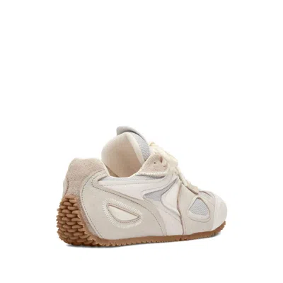 Axel Arigato Slow Runner White And Beige Sneaker With Mesh Inserts And Grooved Sole In Leather And Fabric Woman