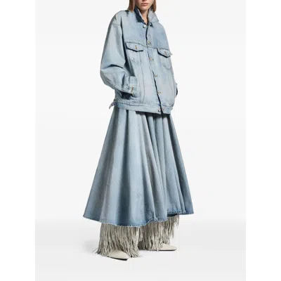 Balenciaga Maxi Skirt With Innovative Design And Five-pocket Style In Multi