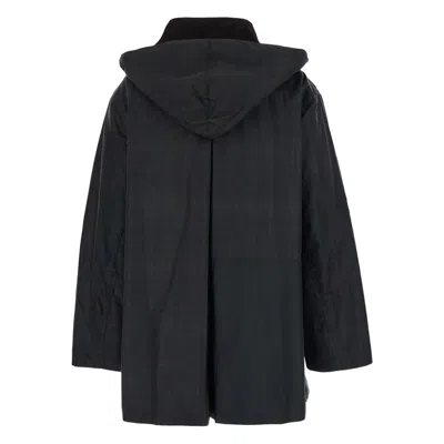 Barbour Dark Brown Jacket With All-over Stripe Motif And Logo Patch On The Front In Waxed Cotton Woman