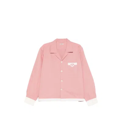 Bode Camp-collar Pocket Shirt In Pink