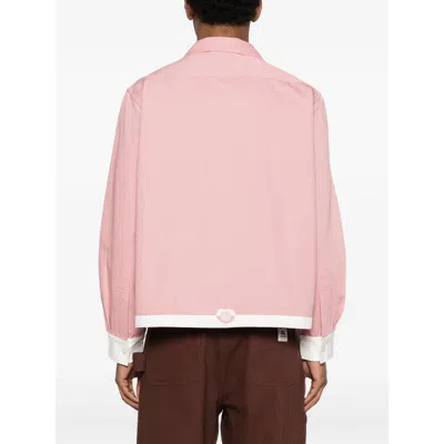 Bode Camp-collar Pocket Shirt In Pink