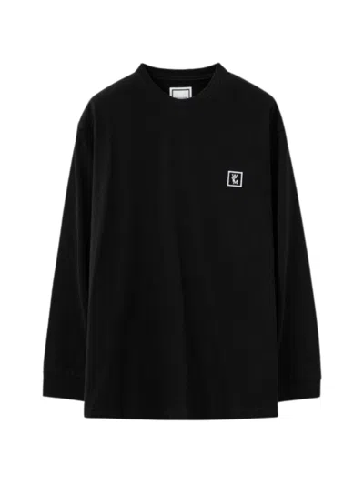 Wooyoungmi Long-sleeved T-shirt With Logo In Black