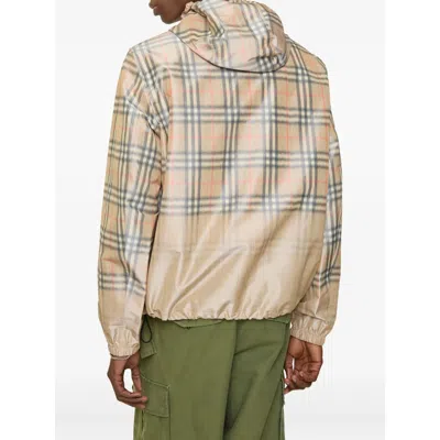 Burberry Gradient Check Hooded Lightweight Jacket In Multi