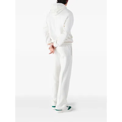 Casablanca Tennis Club Logo-print Hooded Cotton Sweatshirt In White