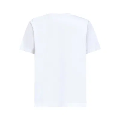Casablanca Men White Crewneck T-shirt With Logo Print On The Front In Cotton Man