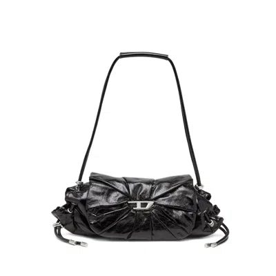 Diesel Cinch-d With Adjustable Strap And Drawstring Sides In Black