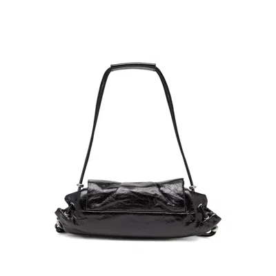 Diesel Cinch-d With Adjustable Strap And Drawstring Sides In Black