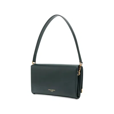 Dolce & Gabbana Marlene Rectangular Shoulder Bag Gold Tone Hardware In Orange