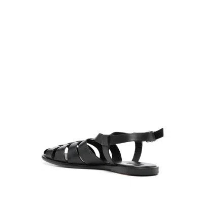 Dragon Diffusion Woven Strap Sandals In Black