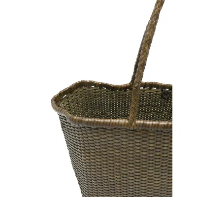 Dragon Diffusion Flat Gora Mini Tote Woven Rectangular In Green