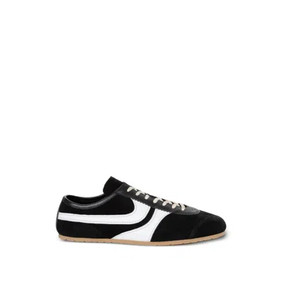 Dries Van Noten Sneakers Contrast Stitching Low Top Rubber Sole In Black