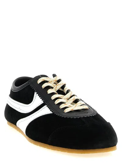 Dries Van Noten Sneakers Contrast Stitching Low Top Rubber Sole In Black