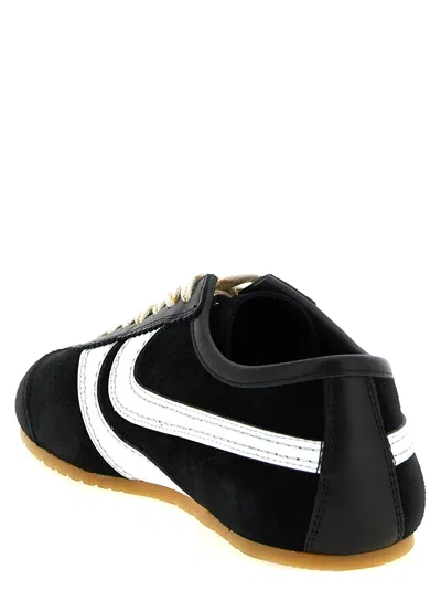 Dries Van Noten Sneakers Contrast Stitching Low Top Rubber Sole In Black