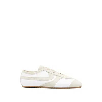 Dries Van Noten Leather Sneakers Low Profile Suede Panels Rubber Sole In Multi