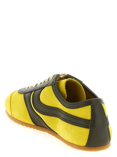 Dries Van Noten Suede Sneakers Low Profile Rubber Sole In Multi