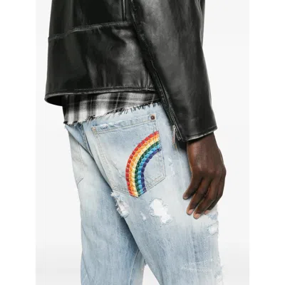 Dsquared2 Teddy Distressed Jeans In Gray
