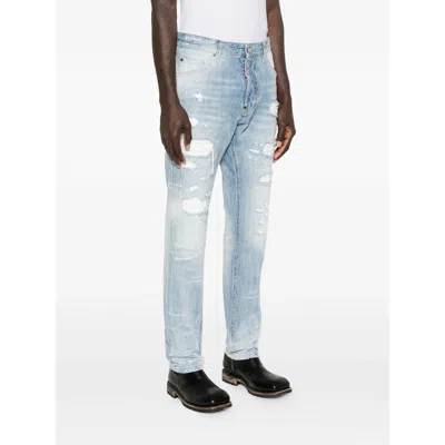 Dsquared2 Teddy Distressed Jeans In Gray