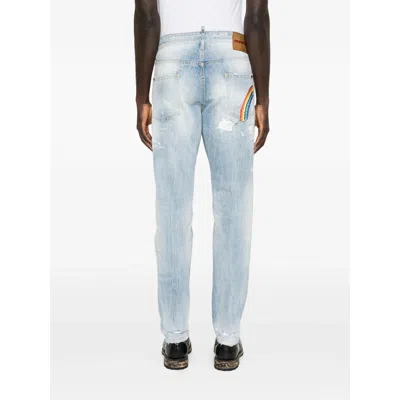 Dsquared2 Teddy Distressed Jeans In Gray