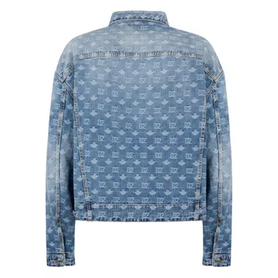 Dsquared2 Logo-embellishment Denim Jacket In Blue