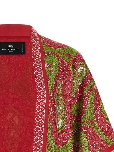 Etro Paisley Foliage Silk Twill Jacket In Multi