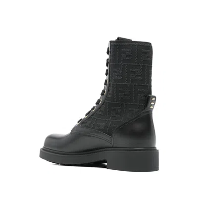 Fendi Leather Boot In Black