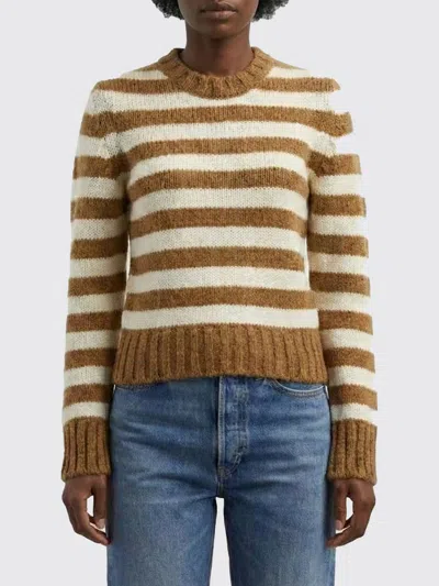 A.p.c. A. P.c. Women Brown Striped Sweater, L Luxury Sweaters & Knitwear For Women Darveys