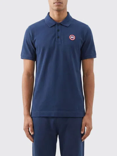 Canada Goose Beckley Polo Shirt Short Sleeve Collar In Blue