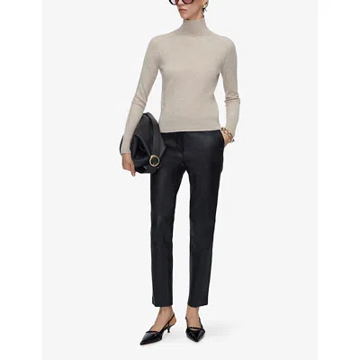 Joseph Oxna Light Pure Cashmere High Neck Jumper In Neutral