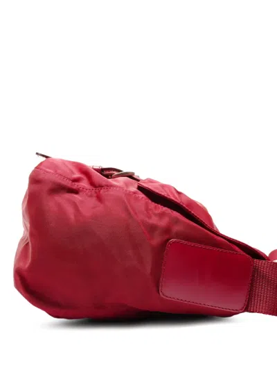 Pre-owned Prada 2000-2015 Nylon Shoulder Bag In Red