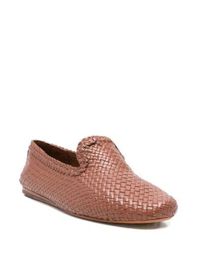 Dragon Diffusion Woven Loafers In Brown