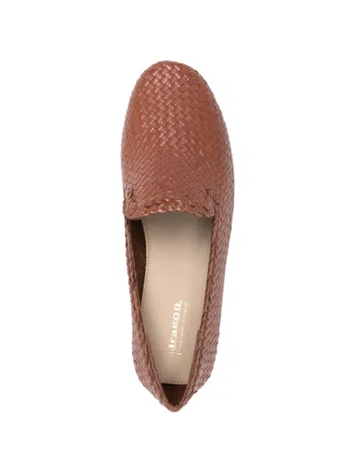 Dragon Diffusion Woven Loafers In Brown