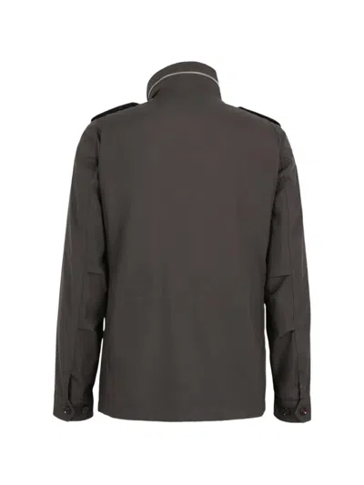 Moorer Buttoned Pocket Jacket In Black