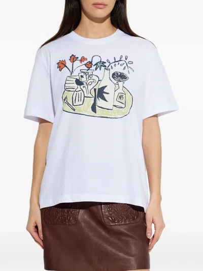 Munthe Print T-shirt In White