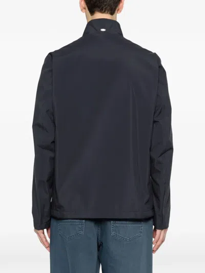 Herno Flap-pocket Jacket In Blue