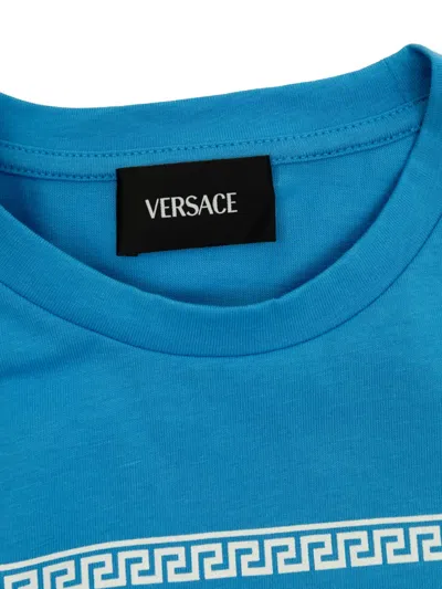 Versace Printed T-shirt In Blue