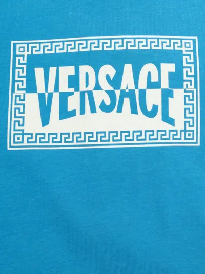 Versace Printed T-shirt In Blue